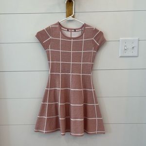 Girls size medium dress blush with a shimmer